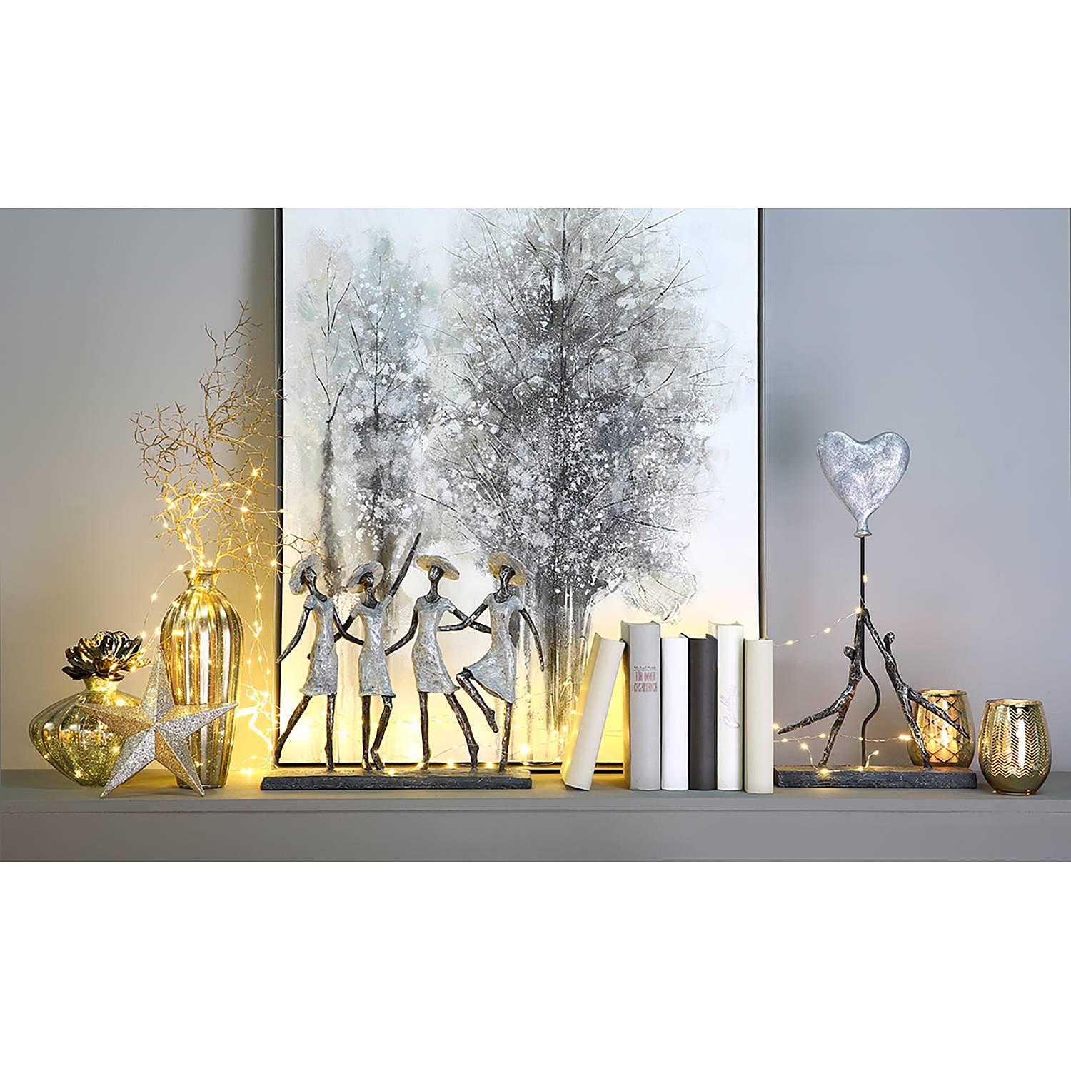 Four Ladys Sculpture Synthetic Resin Silver 2