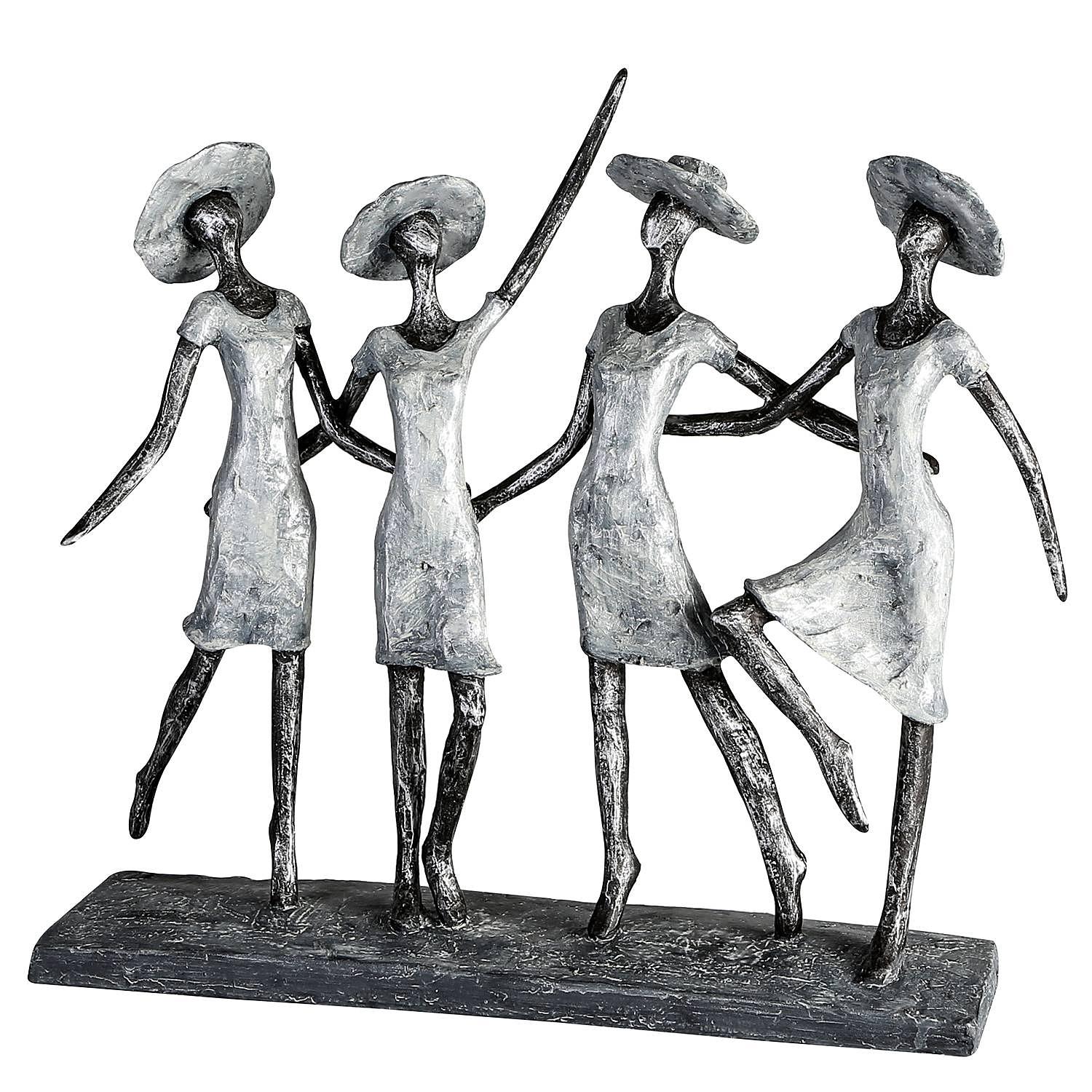 Four Ladys Sculpture Synthetic Resin Silver 0