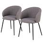 2x Skallo Armchair Grey-brown 1