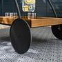 Rolly Gartenservierwagen Teilmassivholz Stahl Braun 3