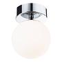 Gove Ceiling Light 1-Light Opal Glass Chrome Silver 1