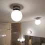 Gove Ceiling Light 1-Light Opal Glass Chrome Silver 3