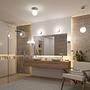 Gove Ceiling Light 1-Light Opal Glass Chrome Silver 2