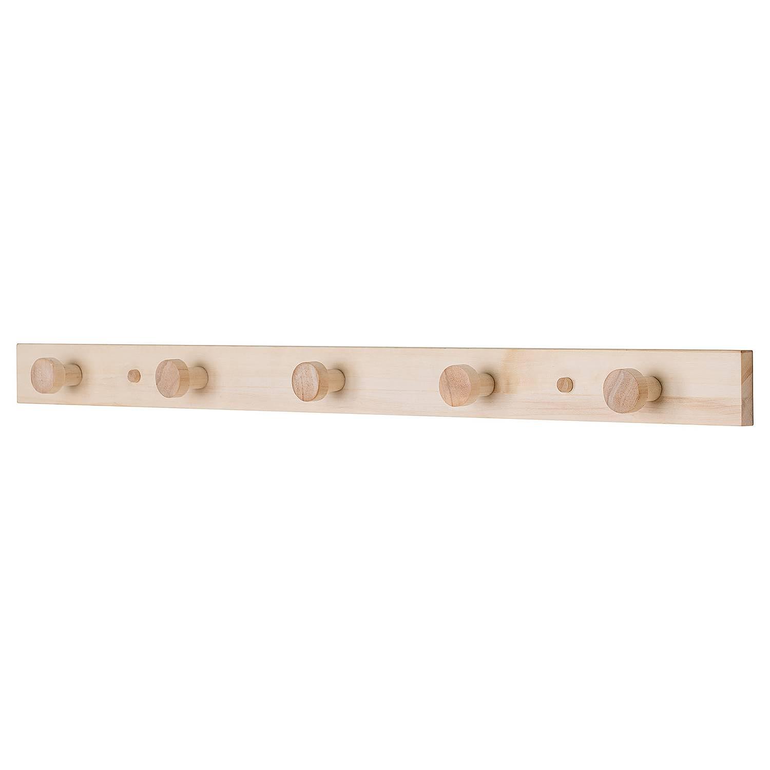 Abano Wall Coat Rack Solid Poplar Natural 0