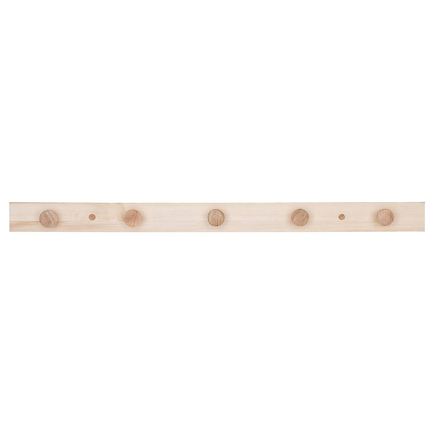 Abano Wall Coat Rack Solid Poplar Natural 3