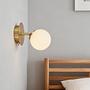 Bosken Cast Iron Wall Lamp 1-Light Frosted Glass Brass 2