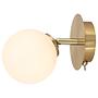 Bosken Cast Iron Wall Lamp 1-Light Frosted Glass Brass 3