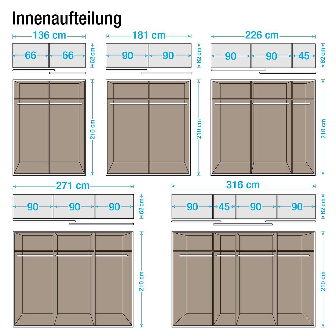 66er Fachboden Rauch (2er-Set) für Schranktiefen 57-62 cm 4