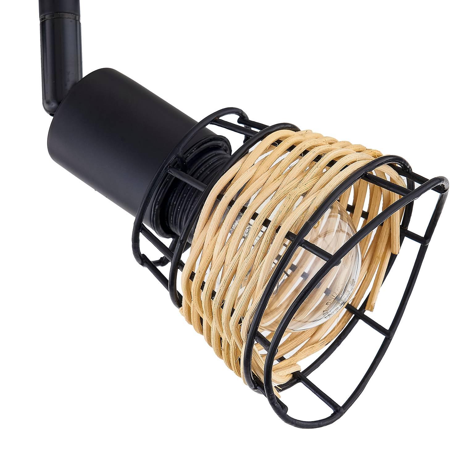 Deckenleuchte Lendum I Eisen / Rattan Flammenanzahl: 4 2