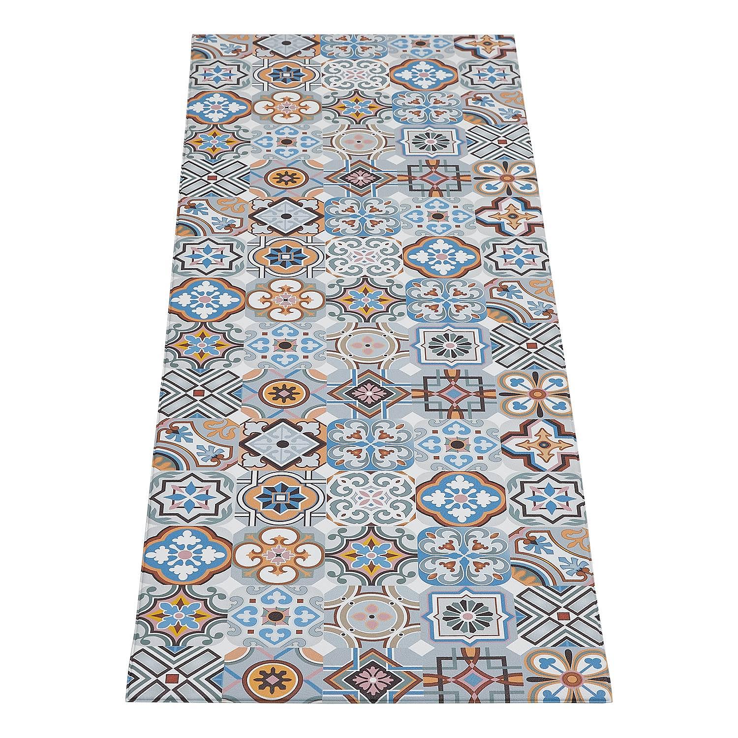 Läufer Marrakesch Polyvinylchlorid Blau / Beige 70 x 200 cm 3