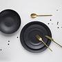 Tafelservice Schiefer Steinzeug Schwarz 12-teilig 4