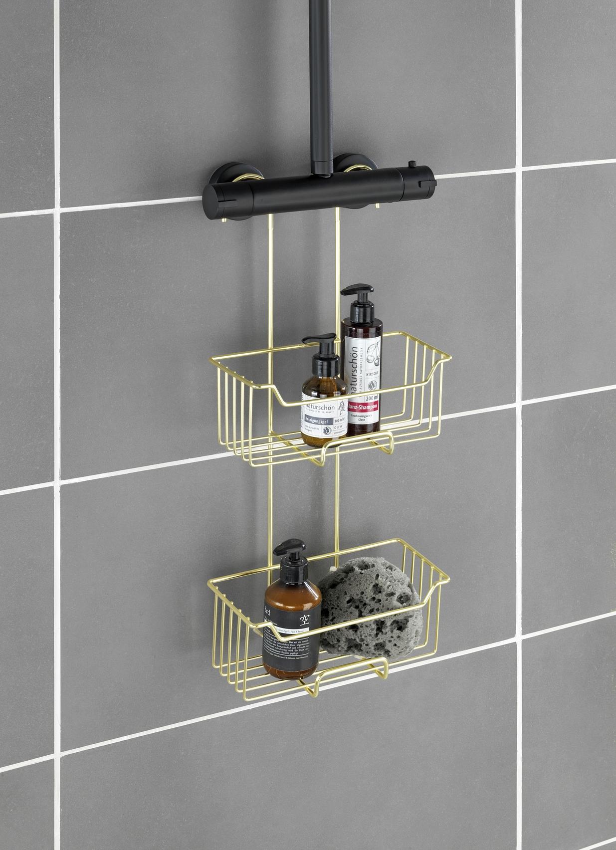Duschablage Milo Edelstahl / Polyethylen Gold Höhe: 55 cm 2