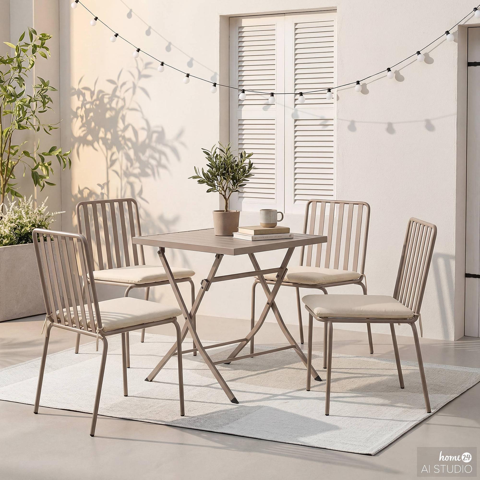 Klapptisch Kovo Stahl Taupe 4