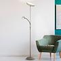 LED-Stehleuchte Romis Eisen 2-flammig Beige / Schwarz 0