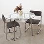 Glass table 1980s 2