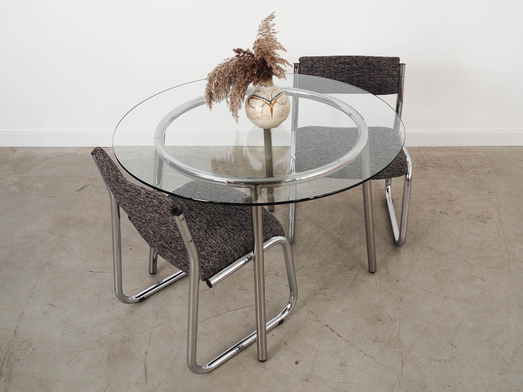 Glass table 1980s 3