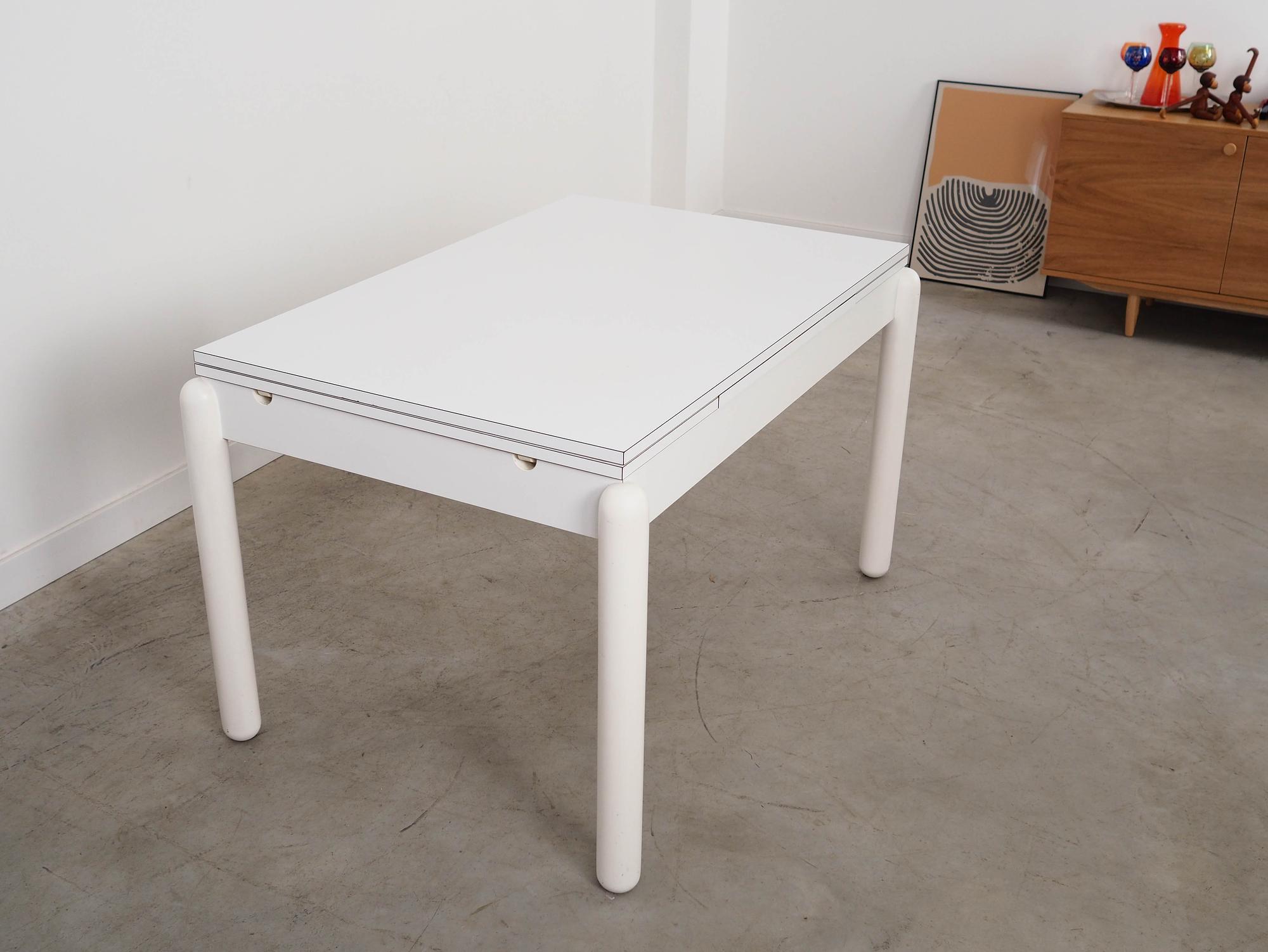 Ausziehbarer Holztisch 1980er Jahre 179,5 x 85 cm 1