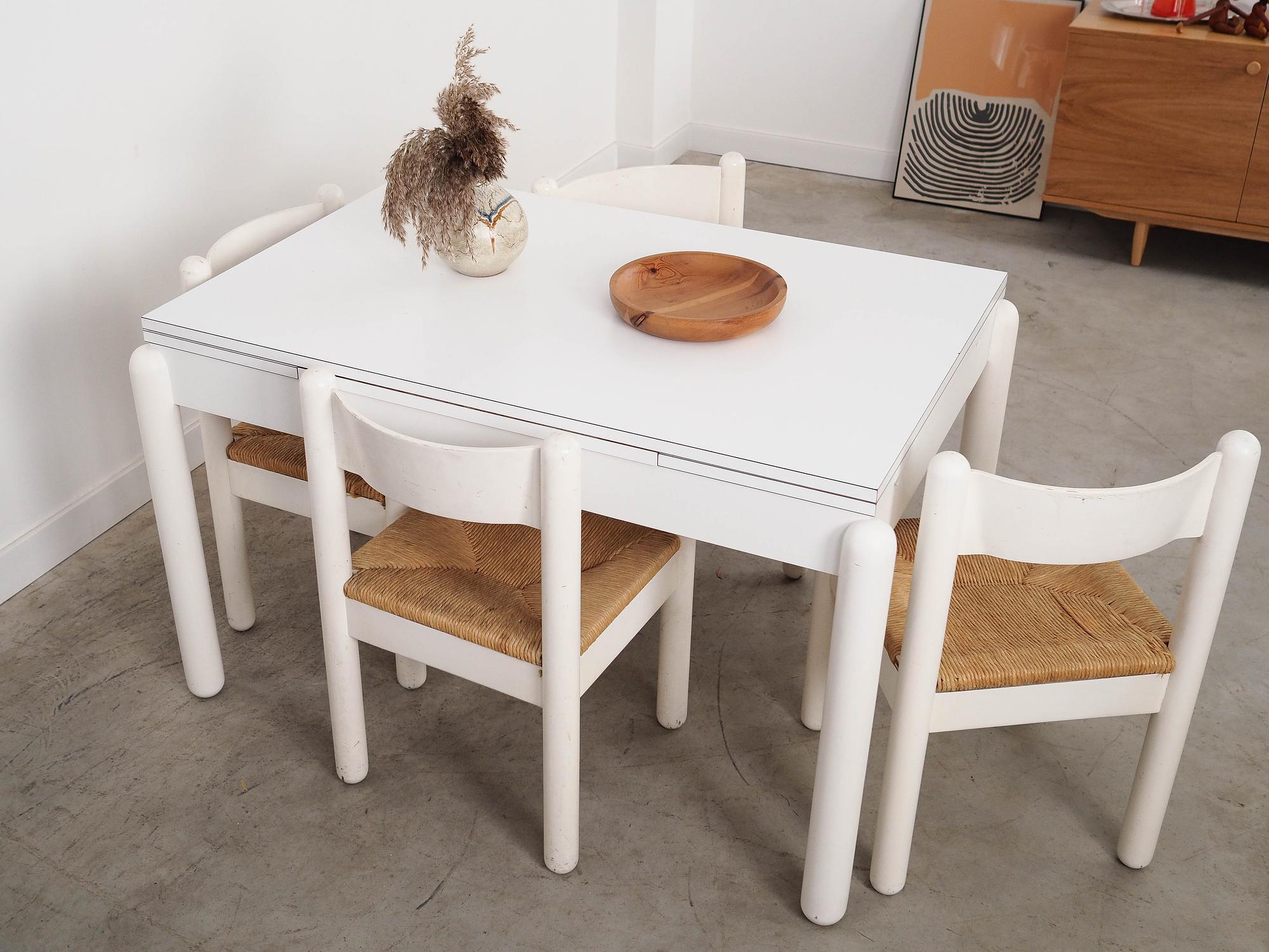 Extendable wooden table 1980s 179.5 x 85 cm 8