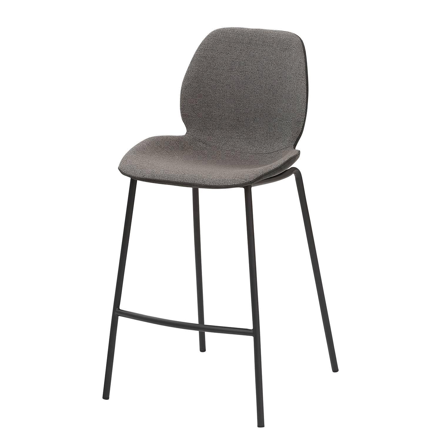 Barstuhl mySOLO II Flachgewebe & Kunstleder / Stahl Schwarz 0