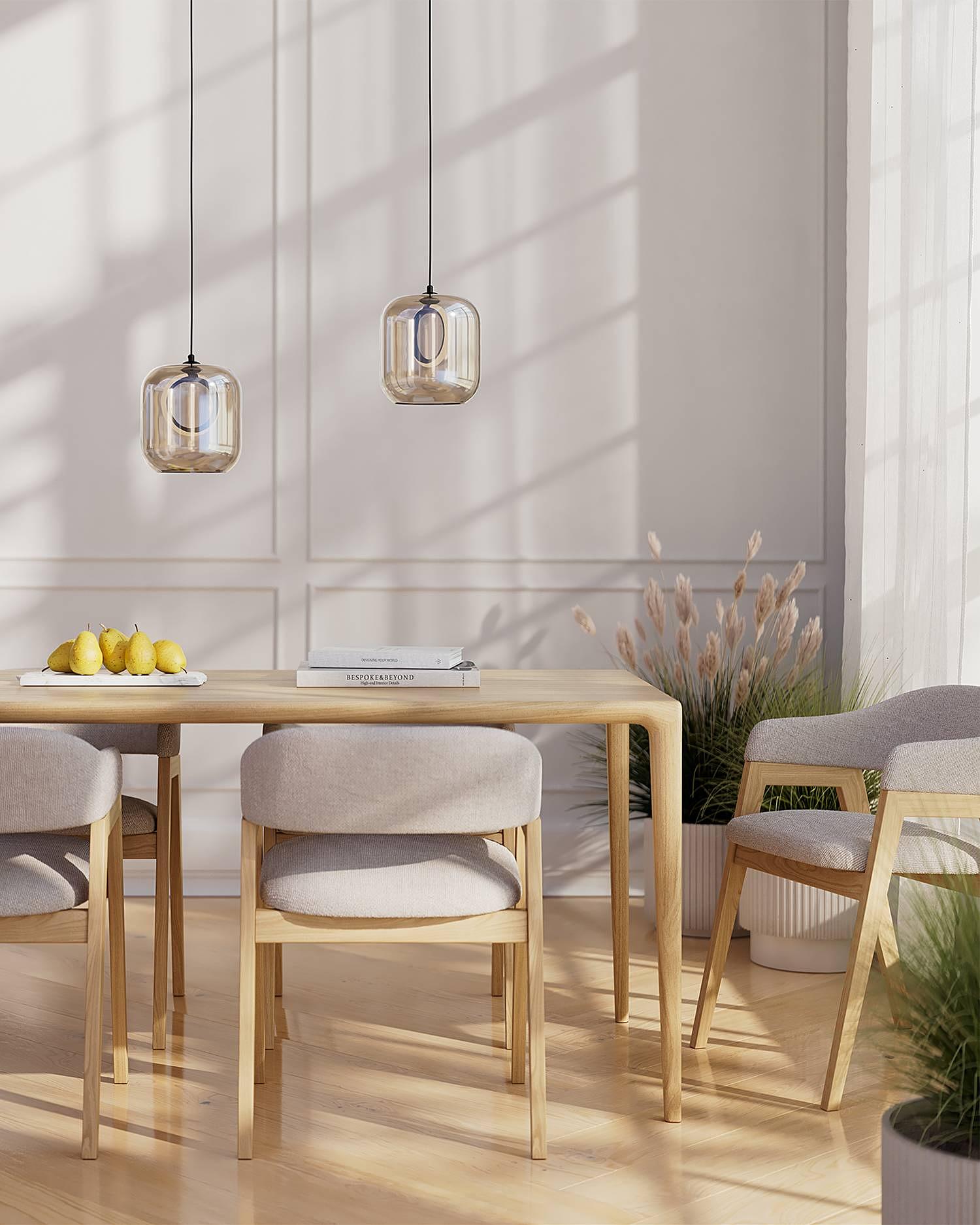 Pendelleuchte UPPER EASTSIDE Rauchglas / Eisen 2