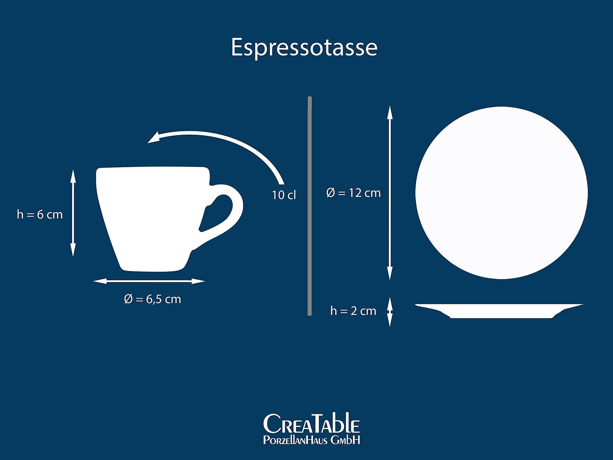 Espressoset Nature Green Life 8-teilig Grün Porzellan 1
