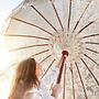 Sonnenschirm MACRAMÈ Mango / Baumwolle Braun / Weiß 0