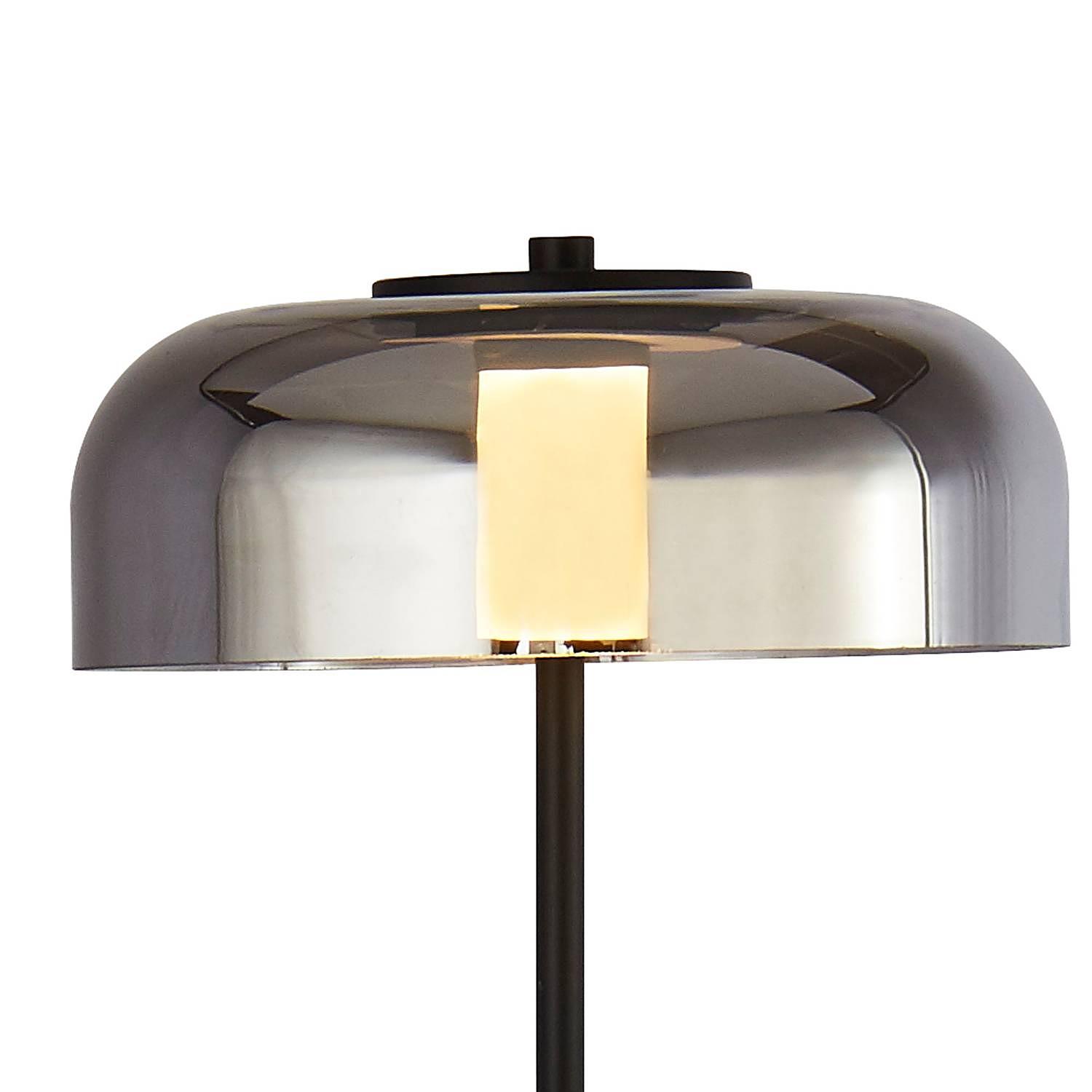 LED-Stehleuchte Frisbee Rauchglas / Stahl Schwarz 4