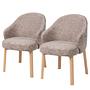 Armlehnenstuhl Overe 2er-Set Beige 0
