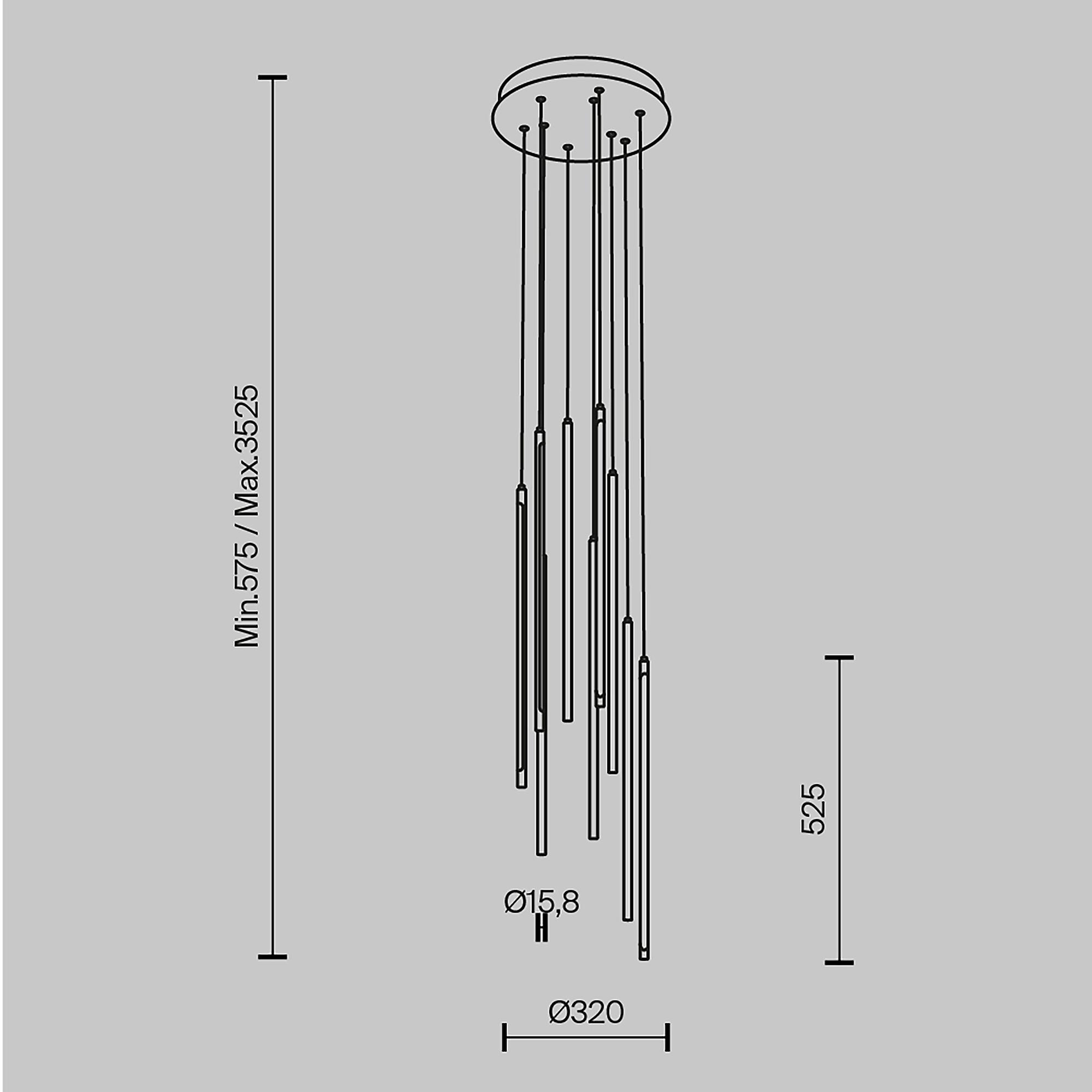 LED-Pendelleuchte Light Stick Kunststoff / Aluminium 4