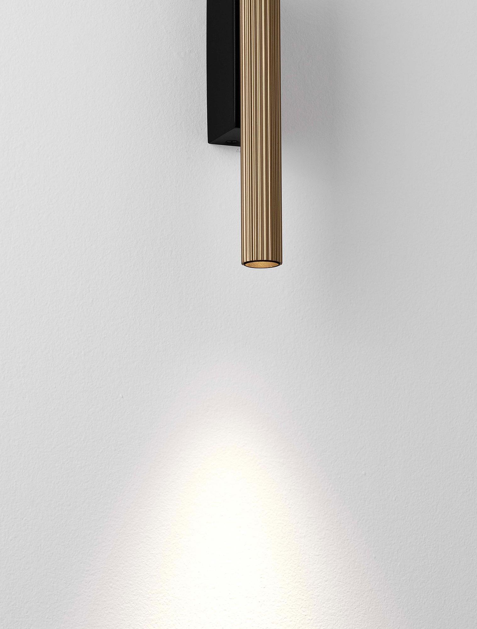 Wandleuchte Paron Aluminium Schwarz / Gold 2