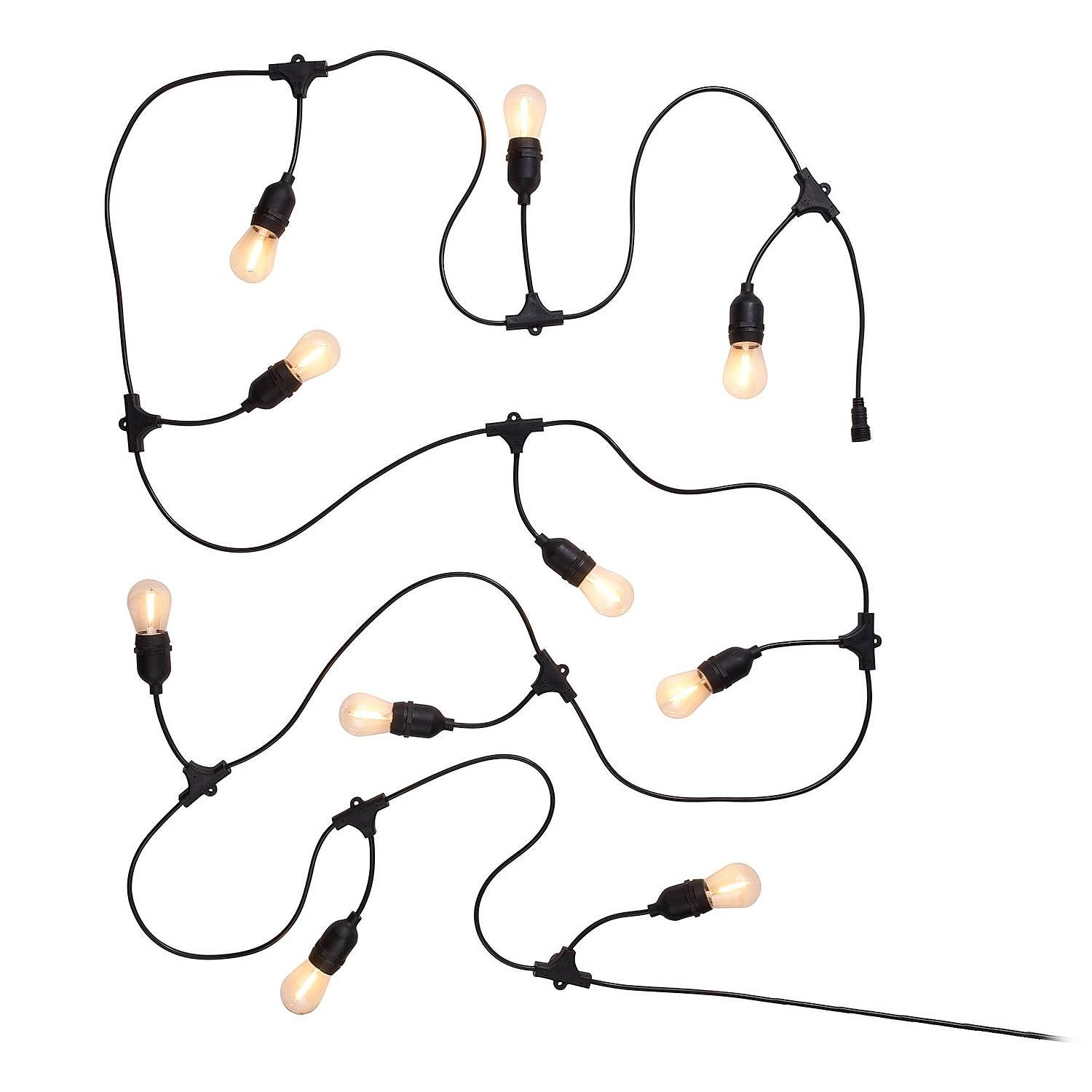 Outdoor-Lichterkette BULB LIGHTS Polyester PVC 10-flammig 0