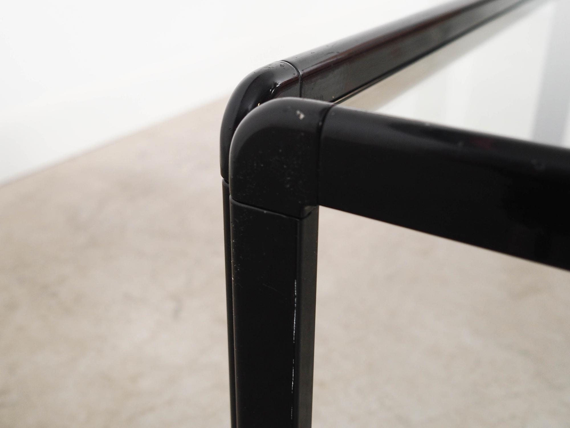 Quadratischer Glas-Couchtisch 1970er Jahre 9