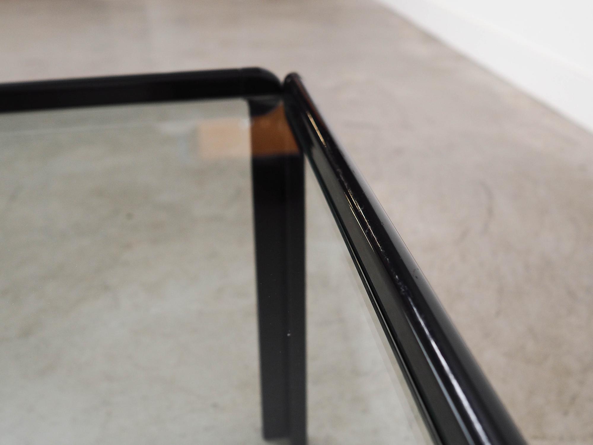 Square glass coffee table 1970s 7