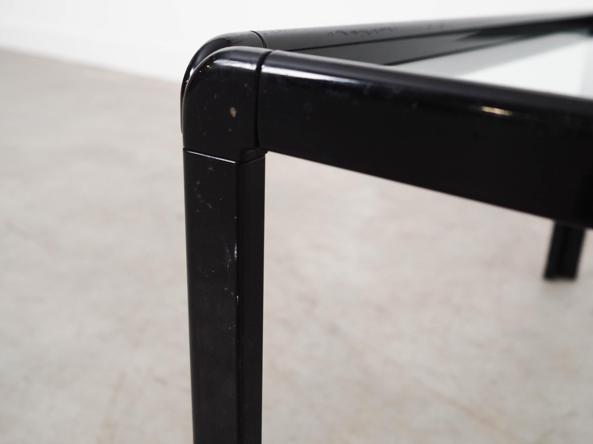 Square glass coffee table 1970s 13