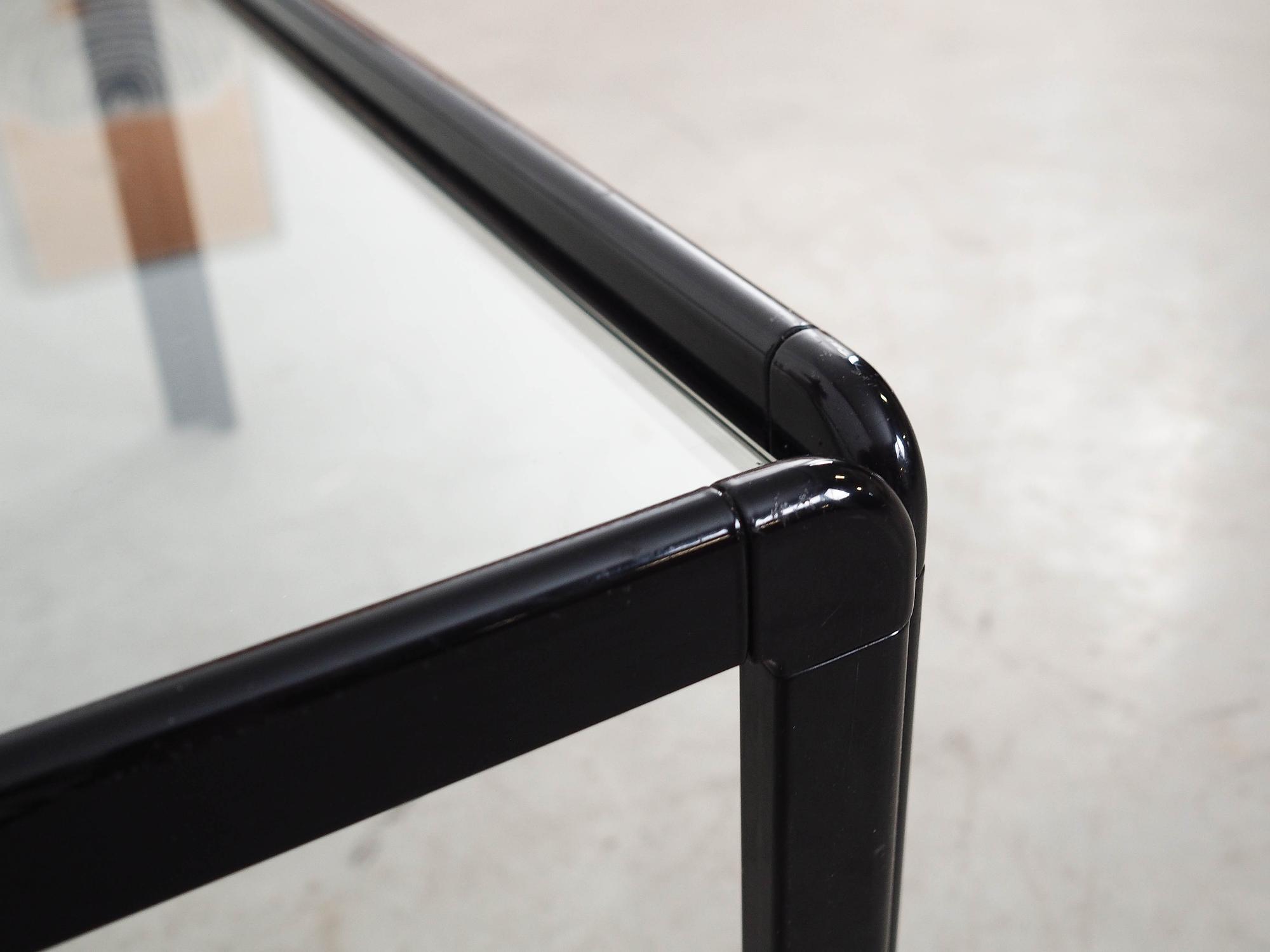 Square glass coffee table 1970s 11