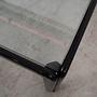 Quadratischer Glas-Couchtisch 1970er Jahre 4