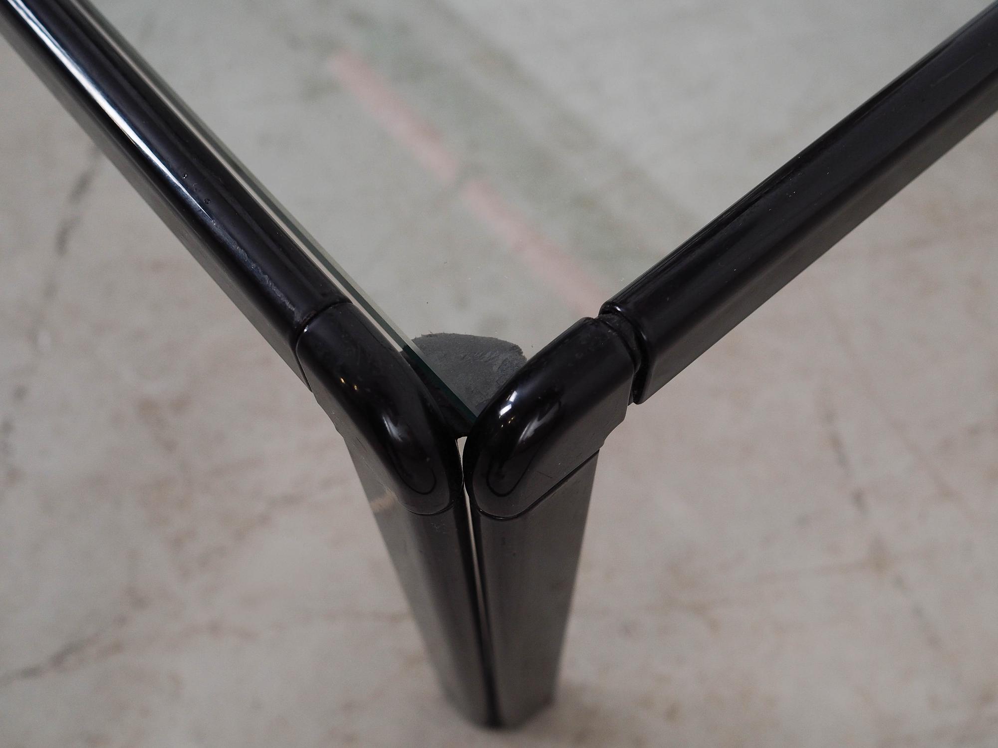 Square glass coffee table 1970s 5
