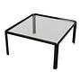 Square glass coffee table 1970s 0