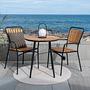 Beistelltisch Cleveland Schwarz Braun Stahl 70 x 74 x 70 cm 0