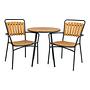 Beistelltisch Cleveland Schwarz Braun Stahl 70 x 74 x 70 cm 4
