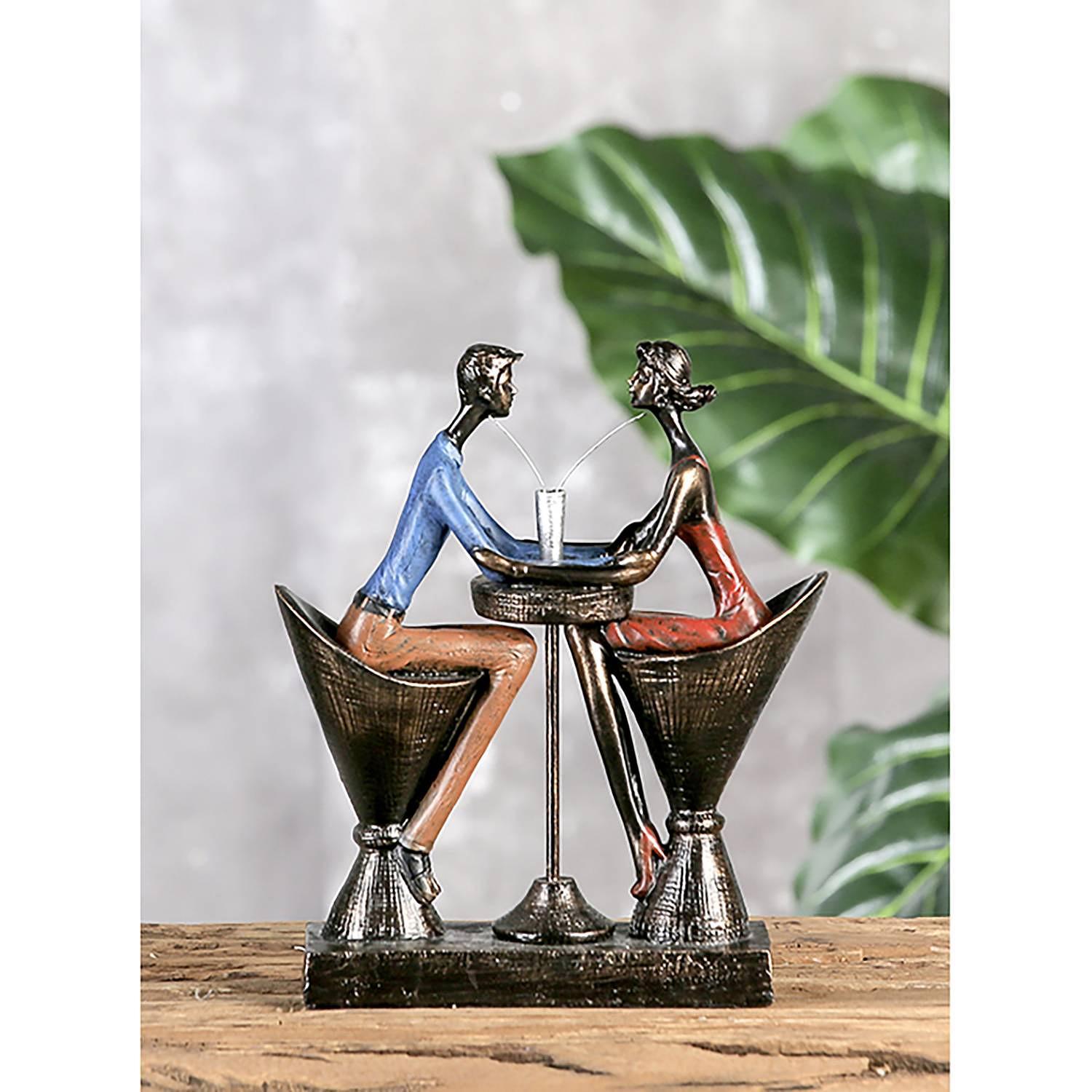 Skulptur Table for Two Kunstharz Bronze 2