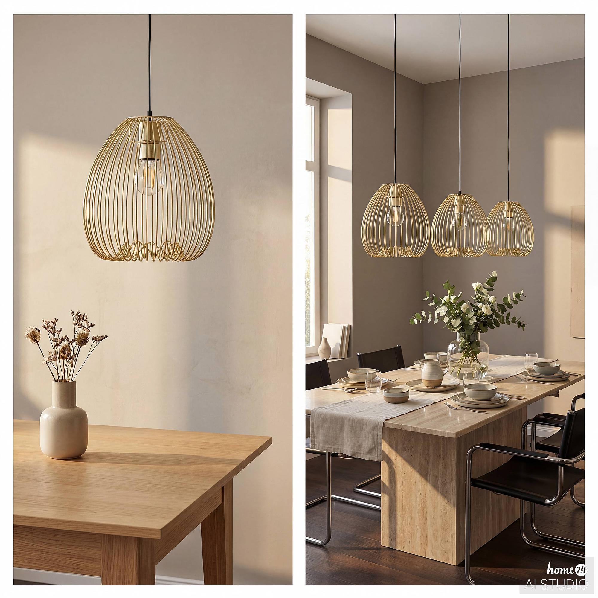 Pendelleuchte ROCAR Eisen 1-flammig Gold 3