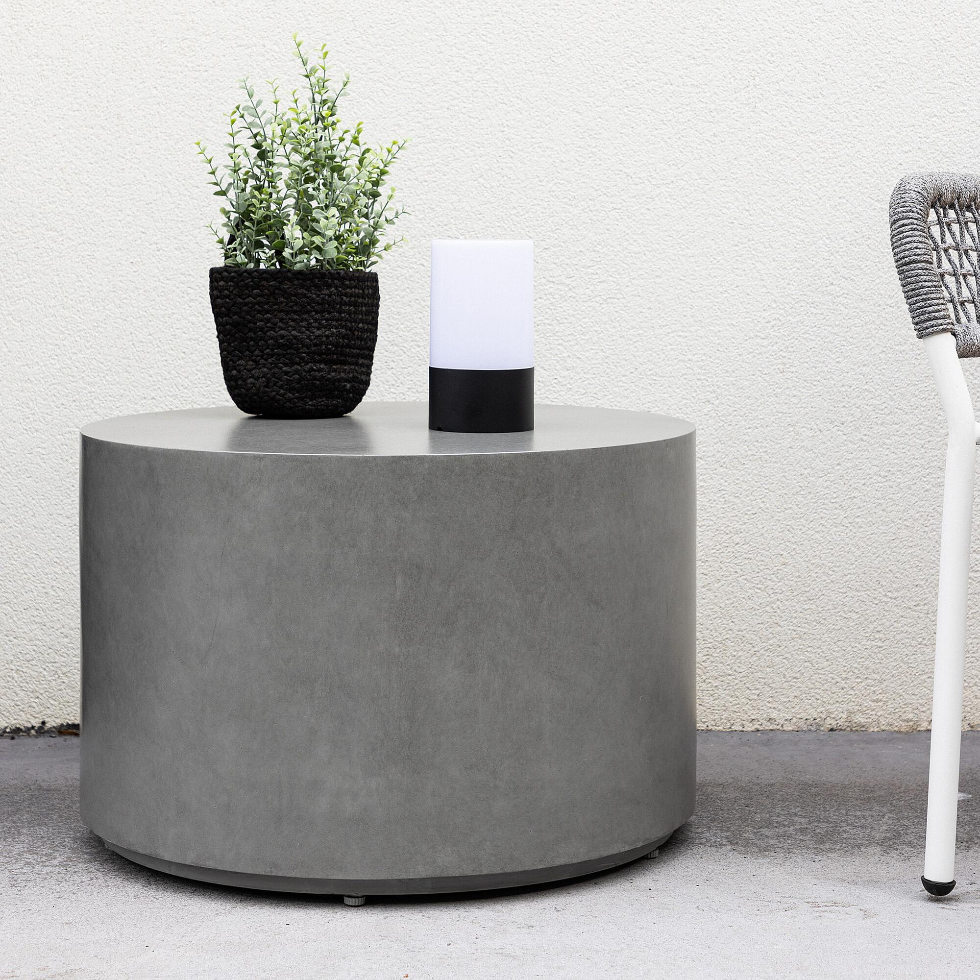 Lissabon Beistelltisch Aluminium Grau Ø60 cm 0