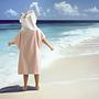 Children's Terry Cloth Beach Towel Pink 2