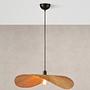 Pendelleuchte Rayo Eisen / Bambus 1-flammig Beige 4