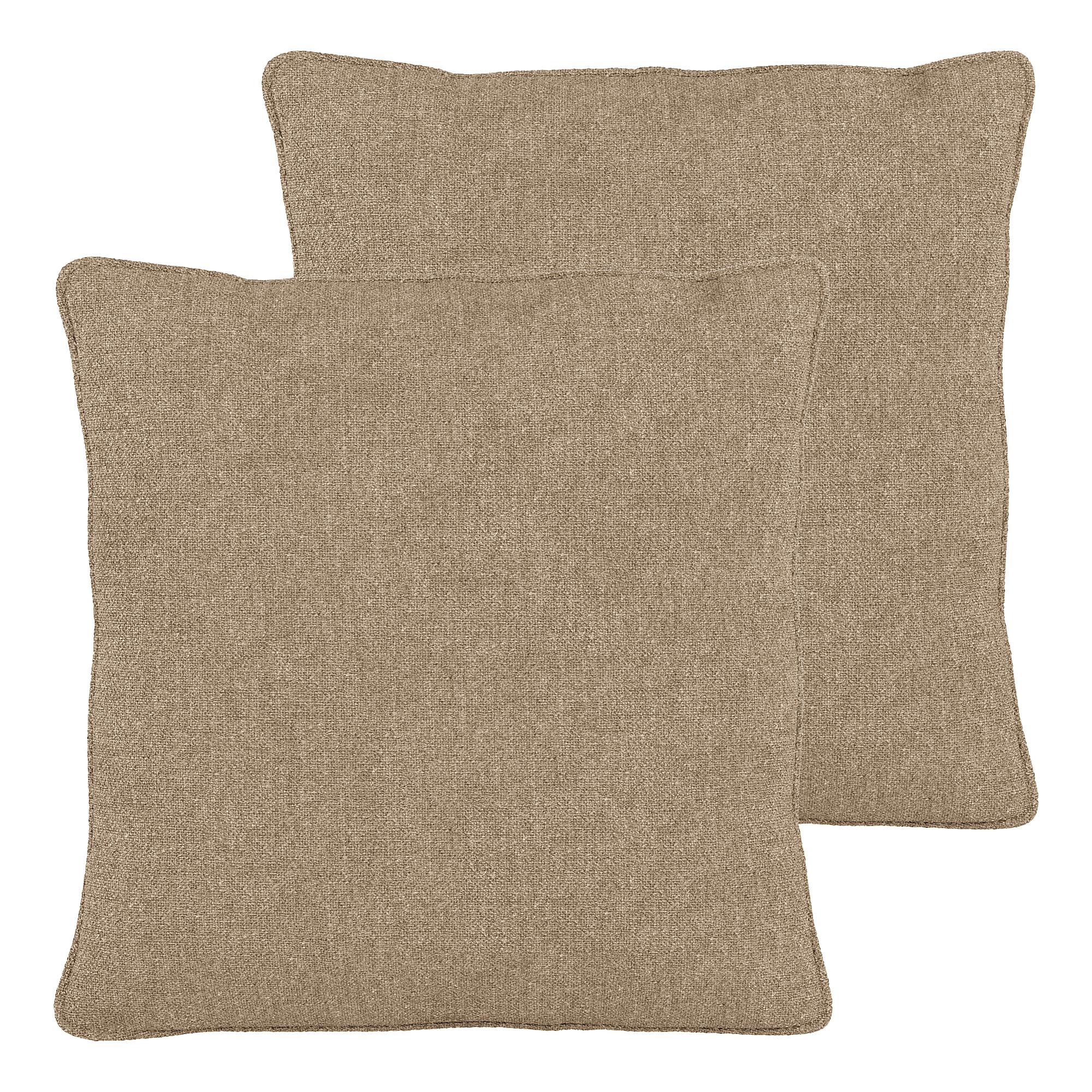 XL-Loungekissen HUDSON 2er-Set Bouclé Stoff Helay: Beige 0