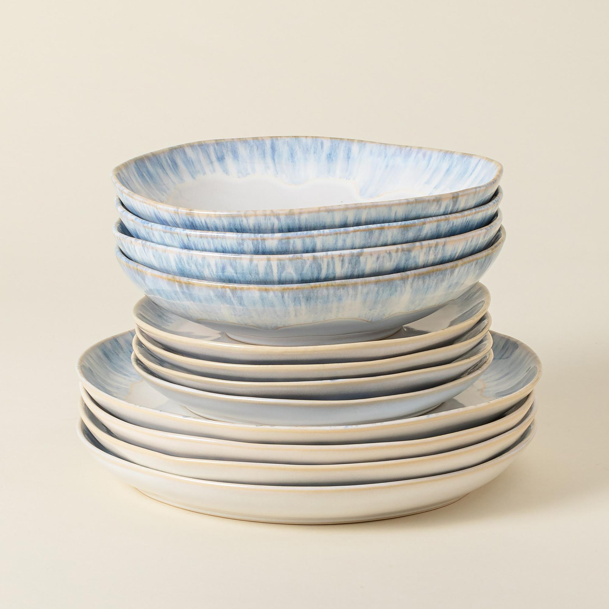 Tafelservice Brisa 12-teilig Typ B Keramik Weiß / Blau 3