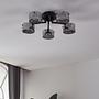 LED-Deckenleuchte Copillos Stahl / Rauchglas Schwarz 2