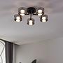 LED-Deckenleuchte Copillos Stahl / Rauchglas Schwarz 3