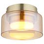 LED ceiling light Higgins iron / amber colored glass 0